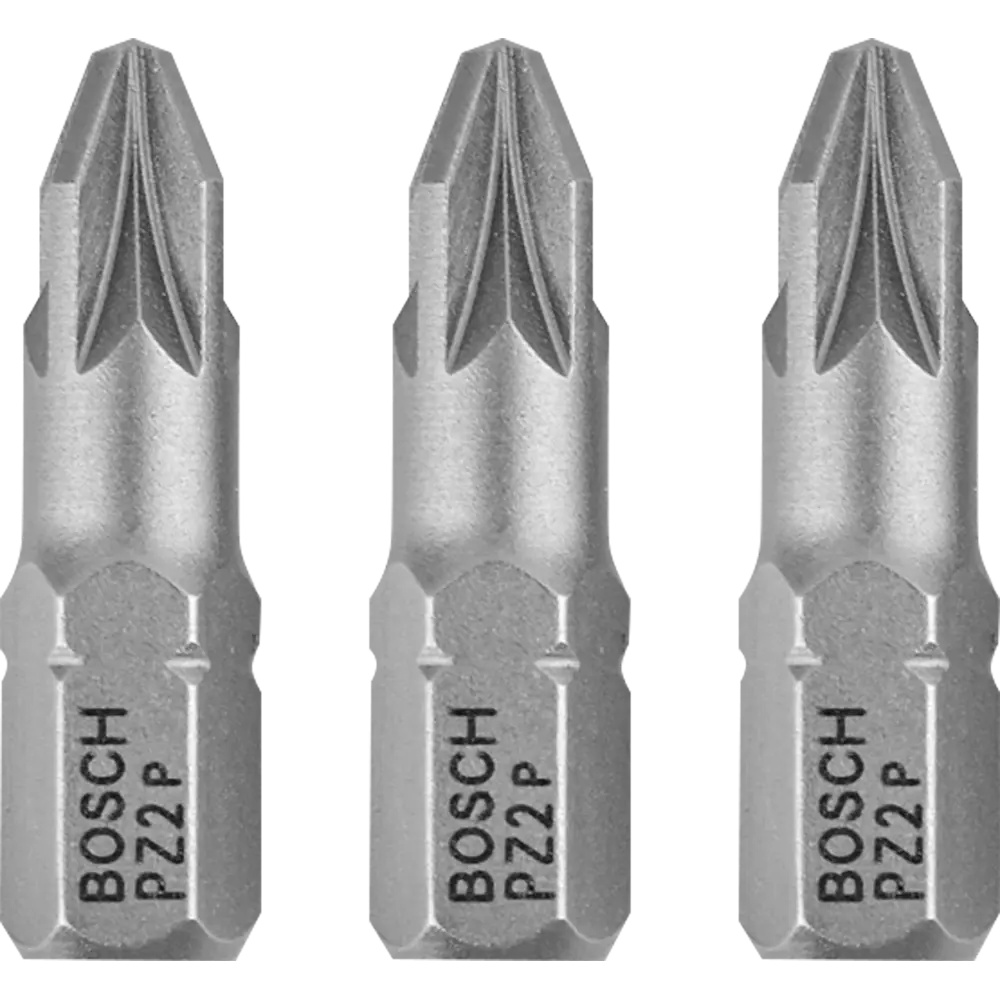 Бита ударная крестовая Bosch Extra Hard 2607001558 PZ2x25 мм, 3 шт BOSCH PROFESSIONAL STLM-2072517