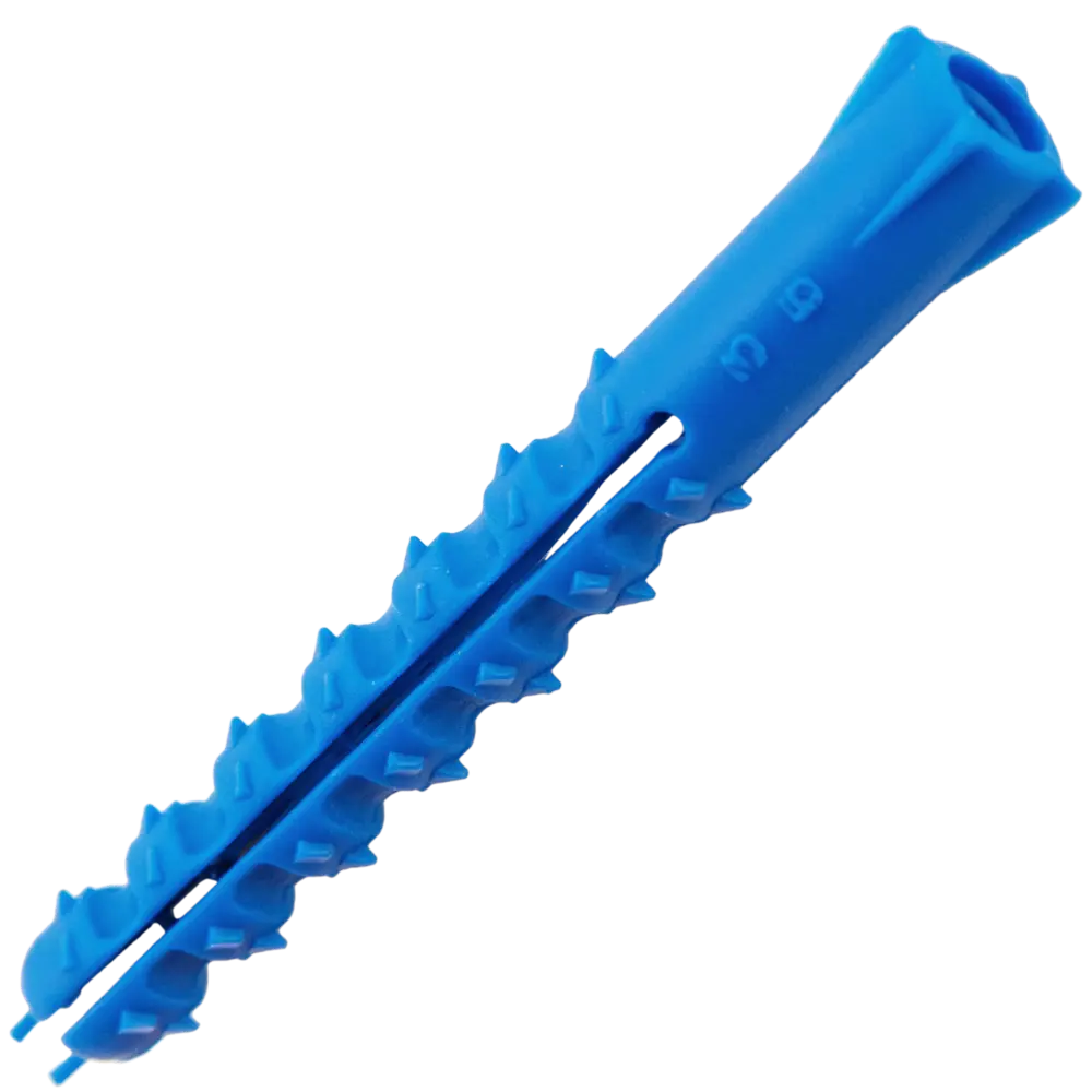 Дюбель с шипами для полнотелых материалов 6х50 мм полипропилен цвет синий 500 шт НЕВСКИЙ КРЕПЕЖ STLM-2001818