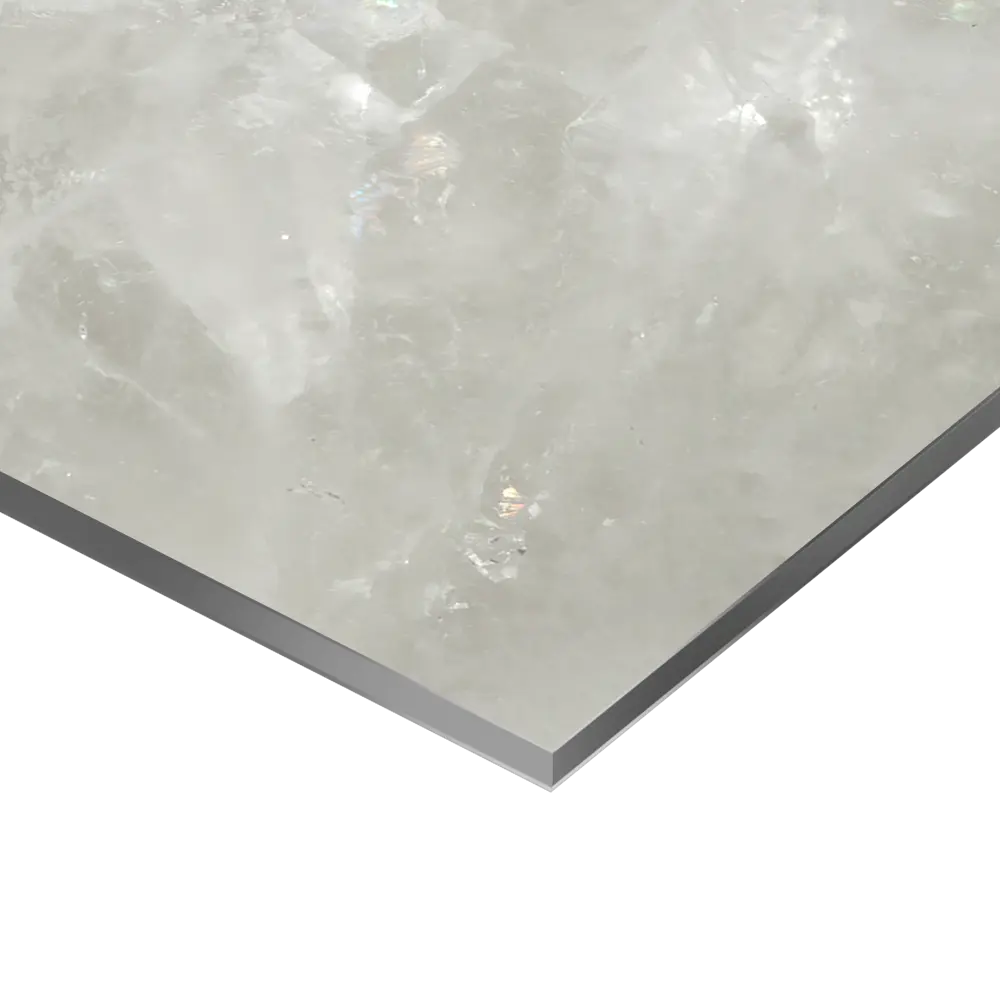 Стеновая панель Alumoart Agat Crystal White 56.1.1 240x60x0.4 см алюминий цвет белый STLM-2038509 - Вид №1