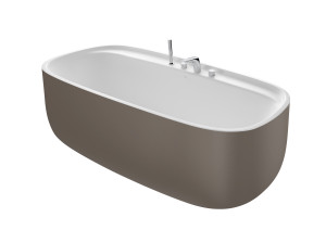 A2484530C0 Овальная ванна SURFEX® с отверстиями под смеситель со сливом ROCA Beyond