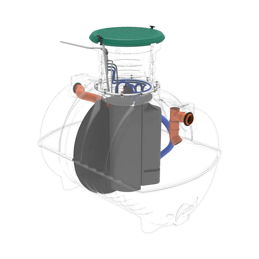 Станция биологической очистки четрыхкамерная Rostok Ground 8 3500 литров 1600 л/сутки STLM-2143097 - Вид №13