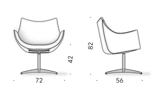 Ткань спиц поворотный стул DE PADOVA BASKET ARCH-00038972 - Вид №2