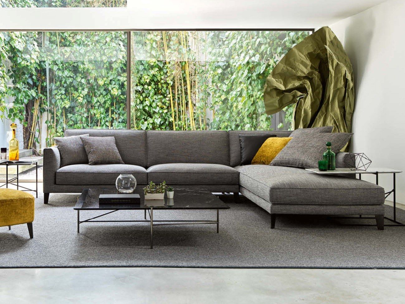 Тканевый диван с полуостровом BertO TIME BREAK ARCH-00006160