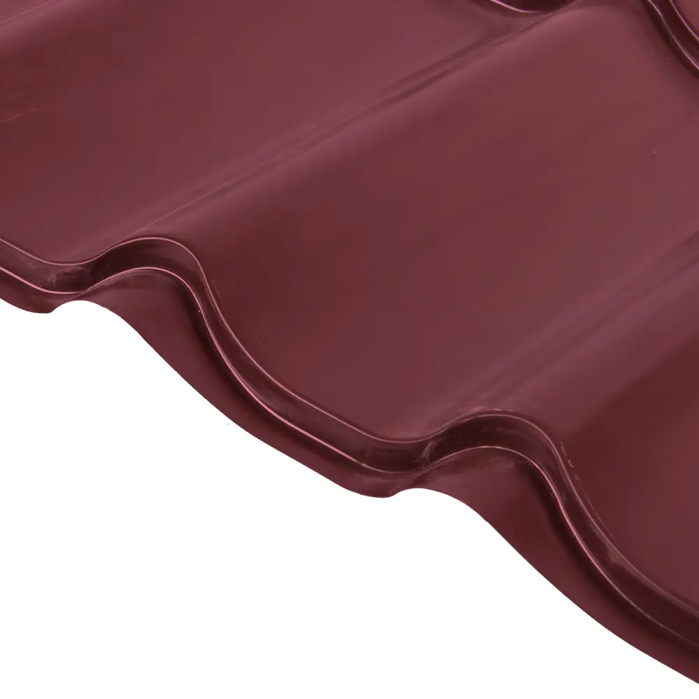 Металлочерепица 0.5 мм ГОСТ 500x1180 мм RAL 3005 красный Santreyd STLM-2204941 - Вид №1