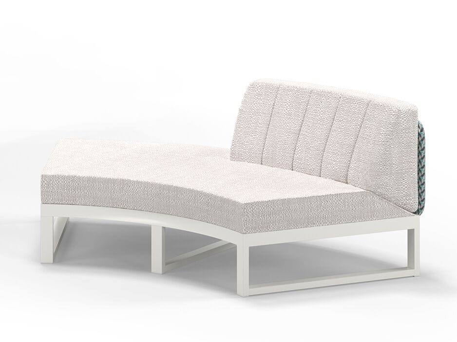 Тканевый изогнутый модульный садовый диван MAMAGREEN Munia ARCH-00118904