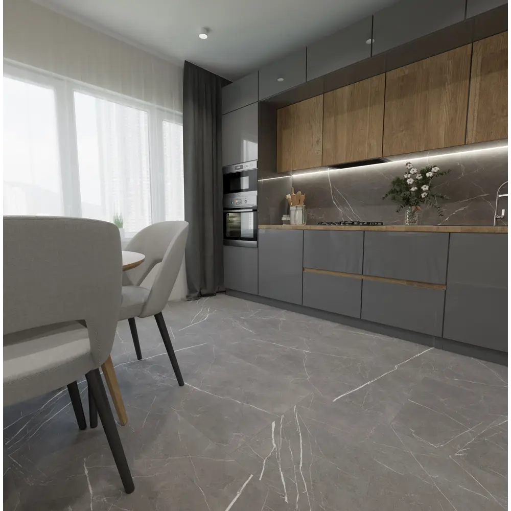Глазурованный керамогранит Global Tile Encanto_GT 60x120 см 1.44 м² лаппатированный цвет серый 89456547 STLM-2165434 - Вид №8
