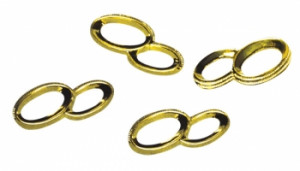 1515506 Заготовка для декорирования Обручальные кольца, пластик, 25 мм, золотистый, 5 шт. Rayher
