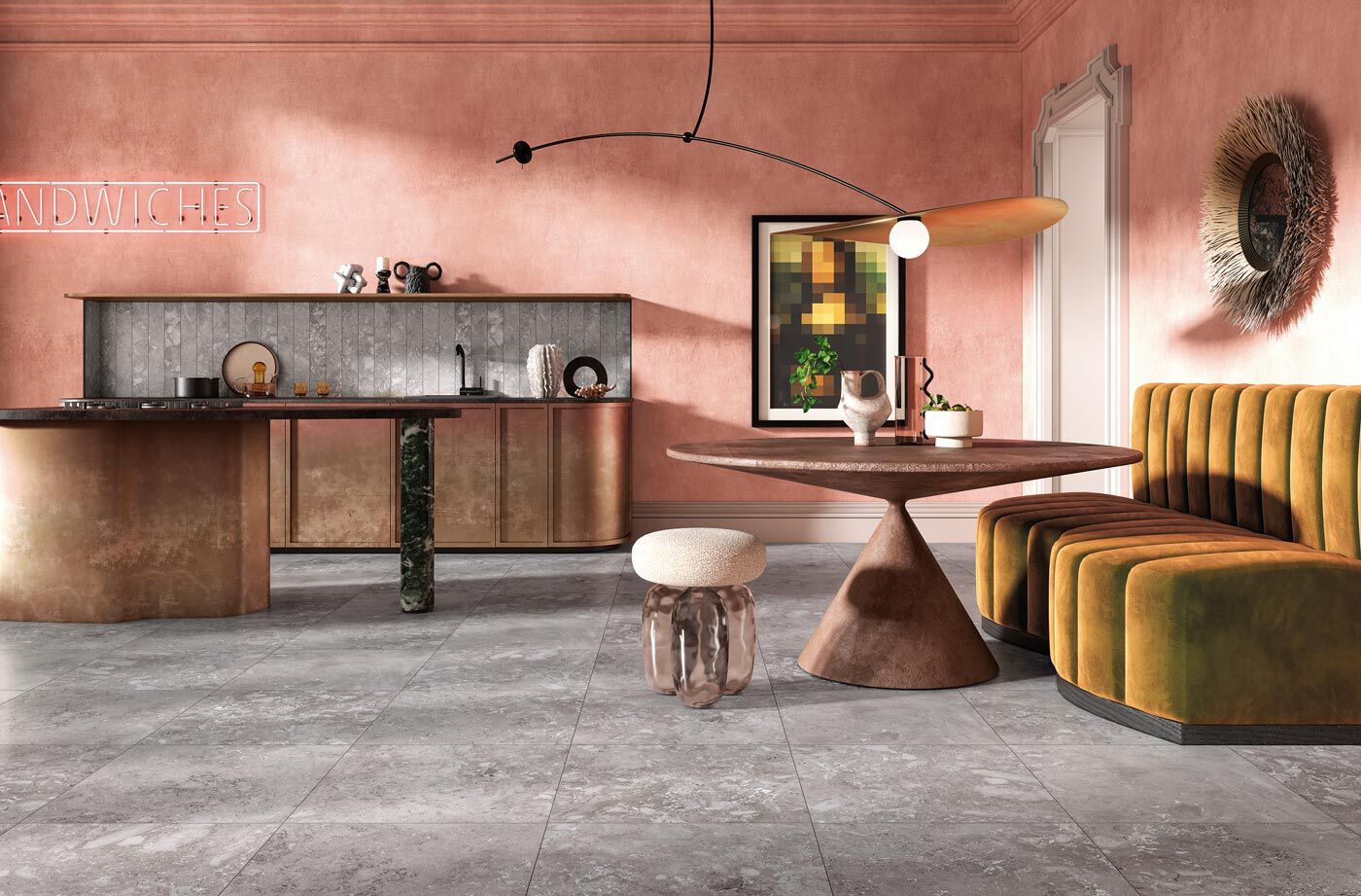 Напольная / напольная плитка из керамогранита с эффектом камня NOVOCERAM KRYO ARCH-00137571 - Вид №2