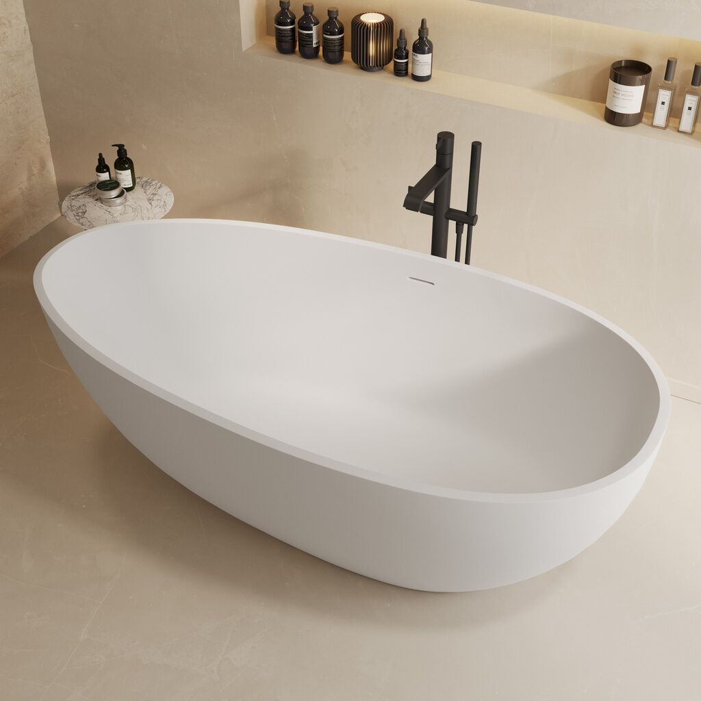 Овальная ванна в центре комнаты в Mineral Stone® RILUXA Тулуза ARCH-00032383 - Вид №4