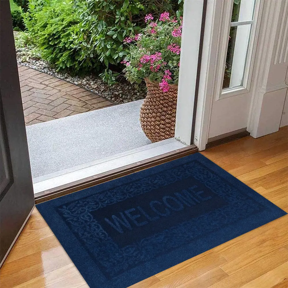 Коврик грязезащитный полипропилен/латекс 40x60 см цвет синий CTIM STLM-2103945 - Вид №5