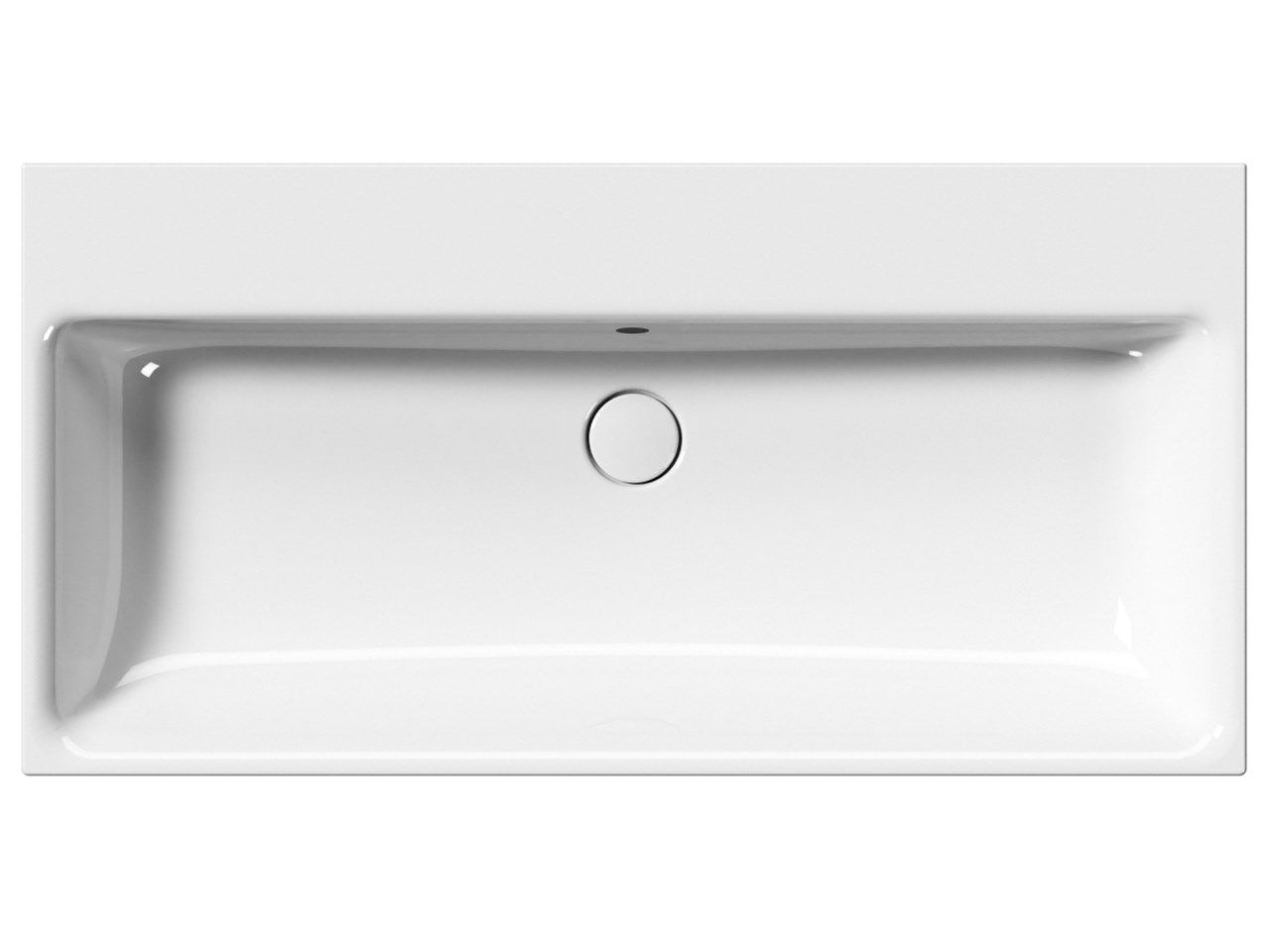 Керамическая прямоугольная раковина с держателем для полотенец GSI ceramica Nubes ARCH-00020523 - Вид №1