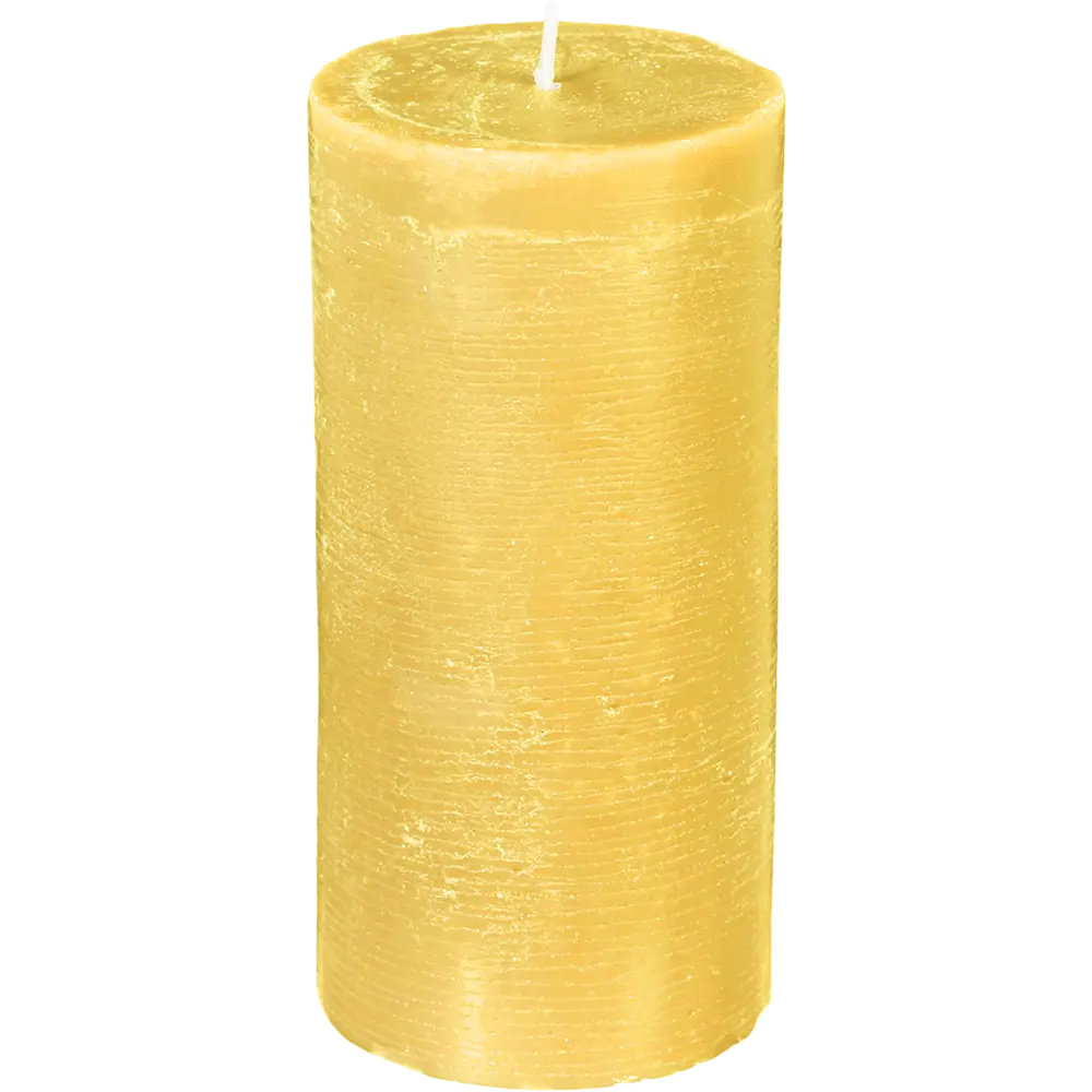 Свеча-столбик «Рустик», 6.8х14 см, цвет желтый Atmosphera STLM-2097303