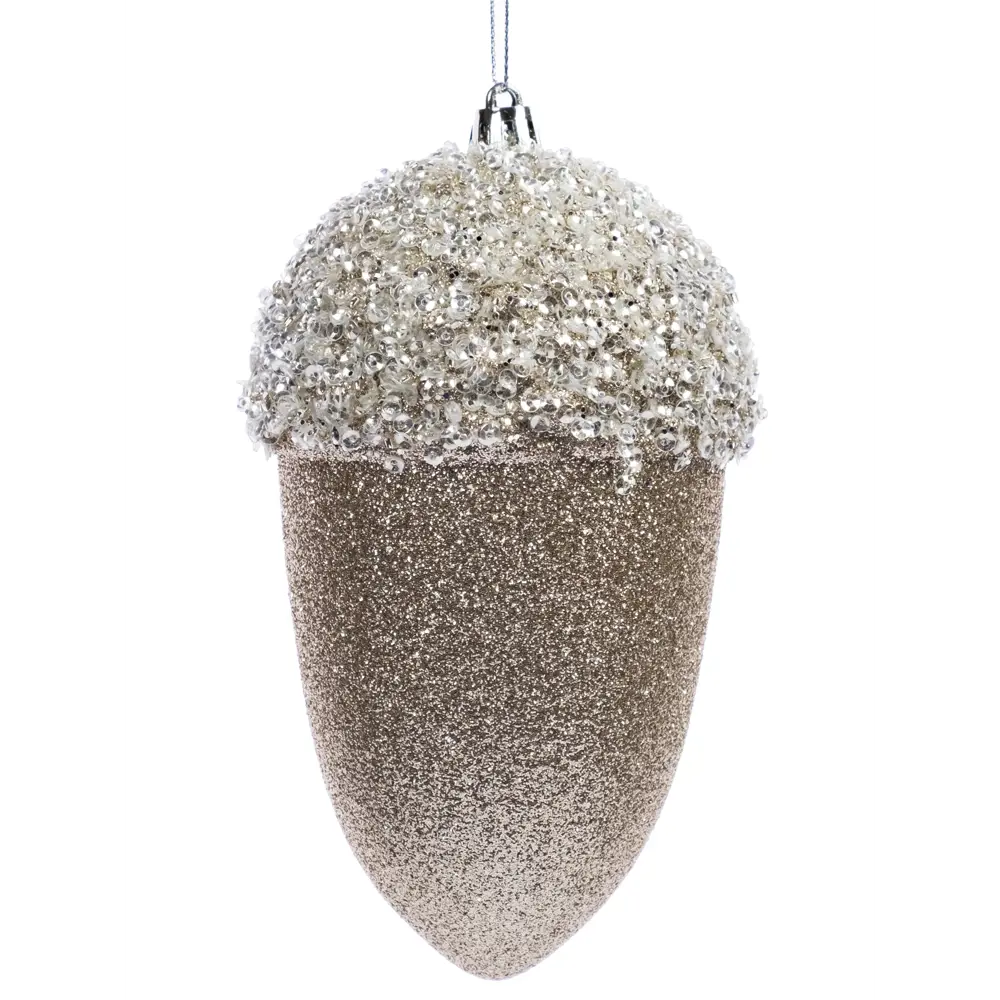 89381665 Украшение елочное «Желудь», 14x8 см, цвет желтый STLM-1385891 Santreyd  - Вид №1