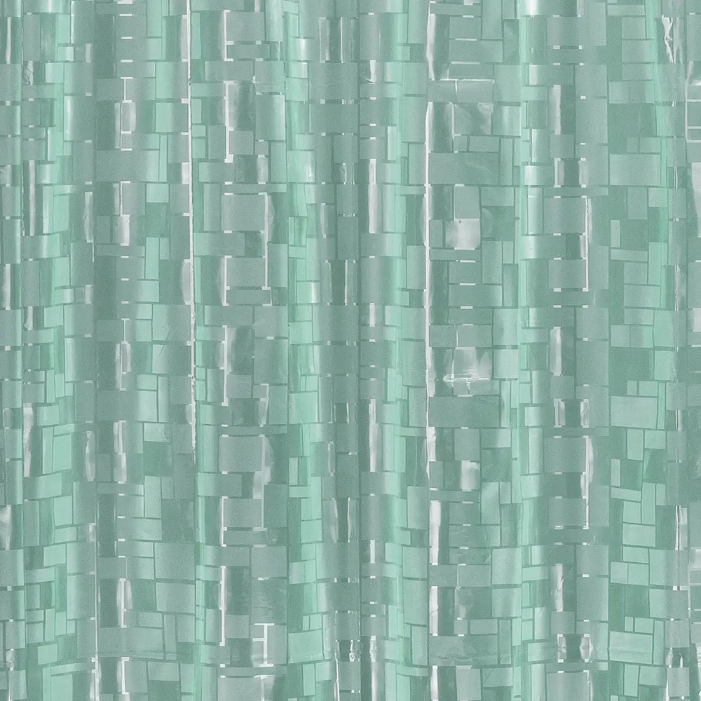 Штора для ванной с кольцами Niklen 3D 180x180 см PEVA цвет зеленый STLM-2196044 - Вид №1