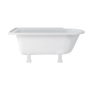 Burlington Душевая ванна Hampton 150 см со стандартными ножками для левой руки Левая рука с точкой в ​​белом цвете E9 WHI E20