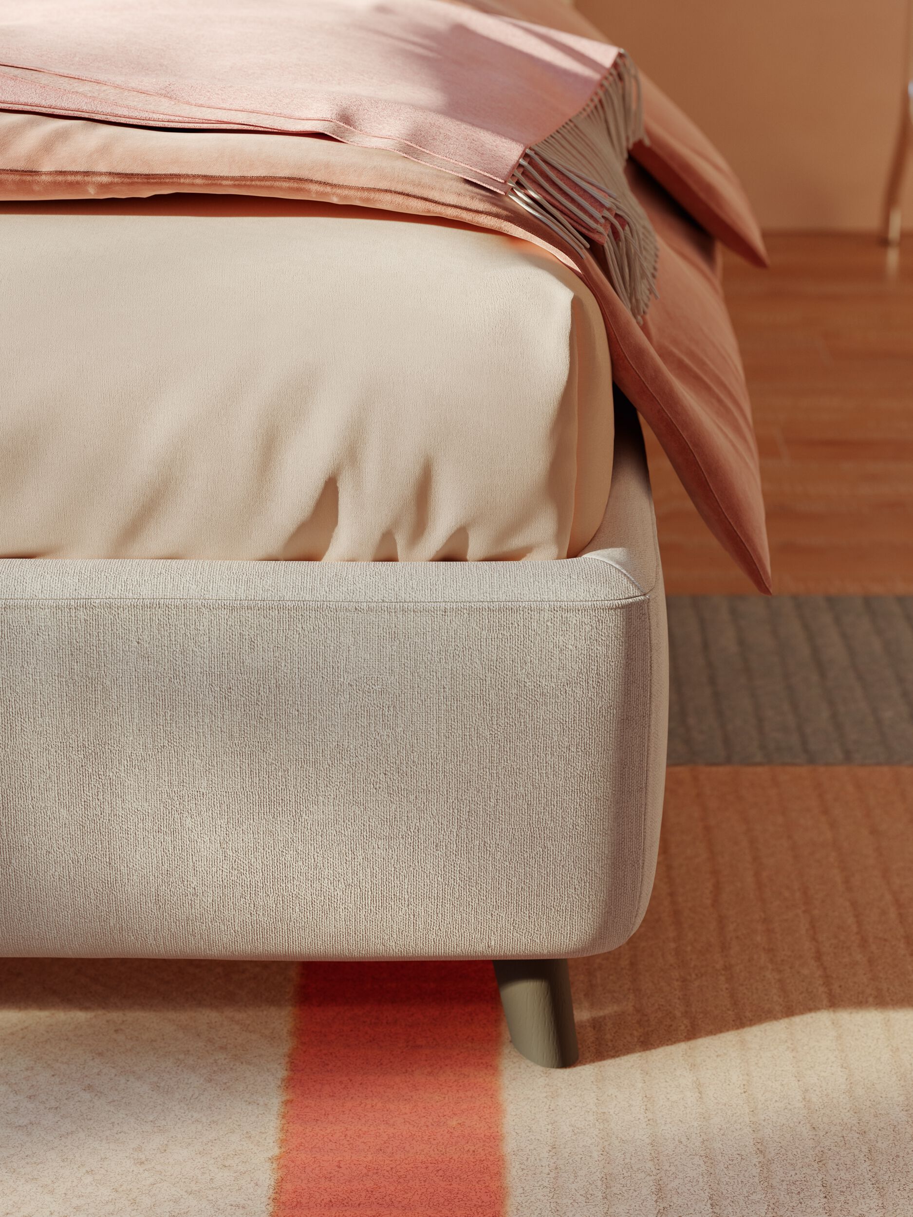 Односпальная кровать из ткани с мягким изголовьем Twils VENUS ARCH-00029060 - Вид №3