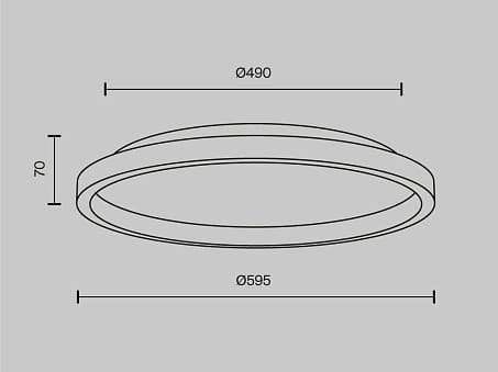 Металлический светодиодный потолочный светильник Maytoni Origin ARCH-00129917 - Вид №4