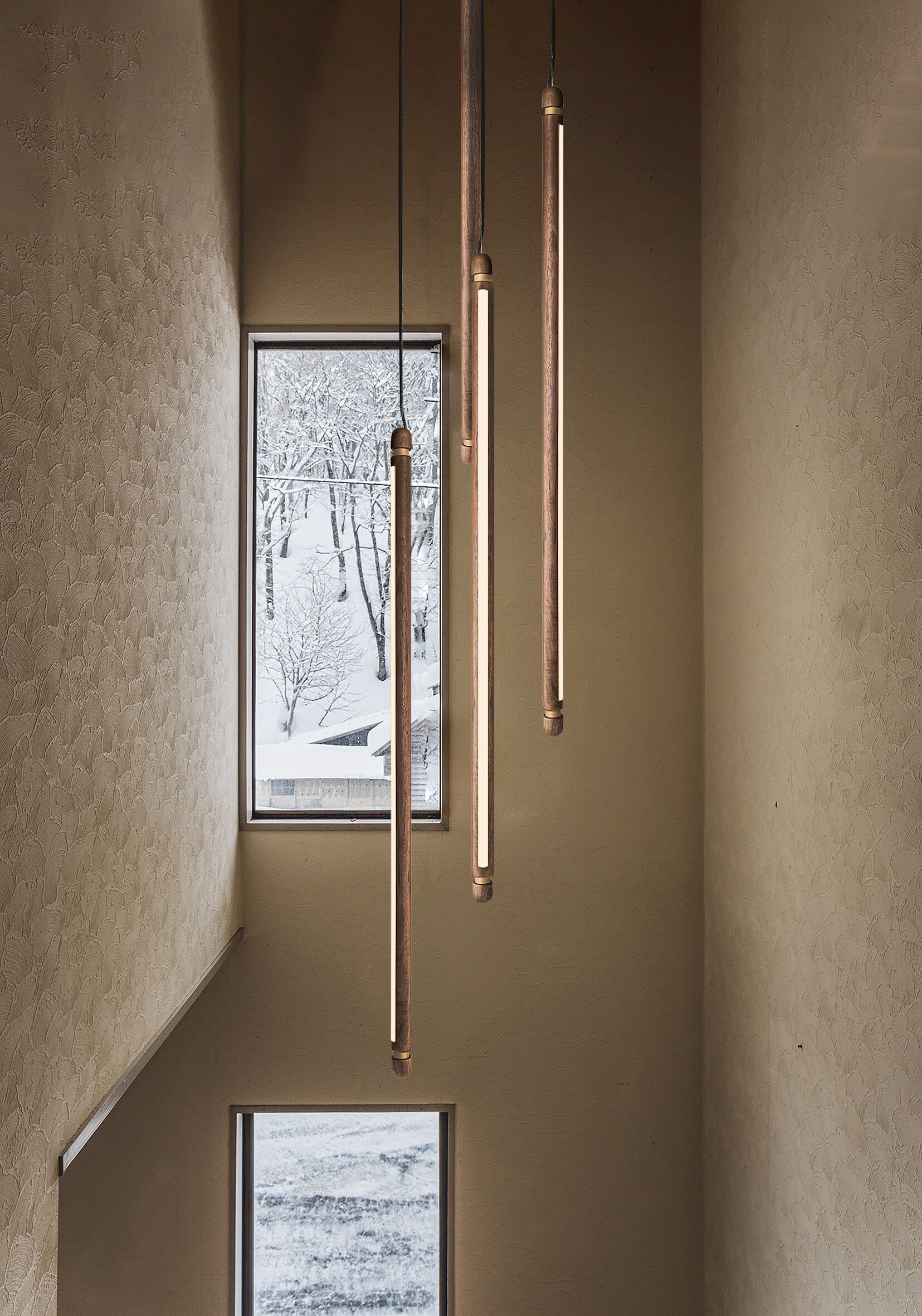 Светодиодный подвесной светильник из орехового дерева NOMON Linea ARCH-00017403 - Вид №3