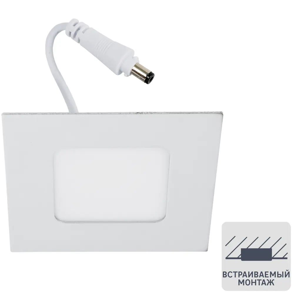 Светильник встраиваемый светодиодный квадратный DLUS LED5W 5 Вт цвет хром 82026276 STLM-2138186 LUMIN ARTE 