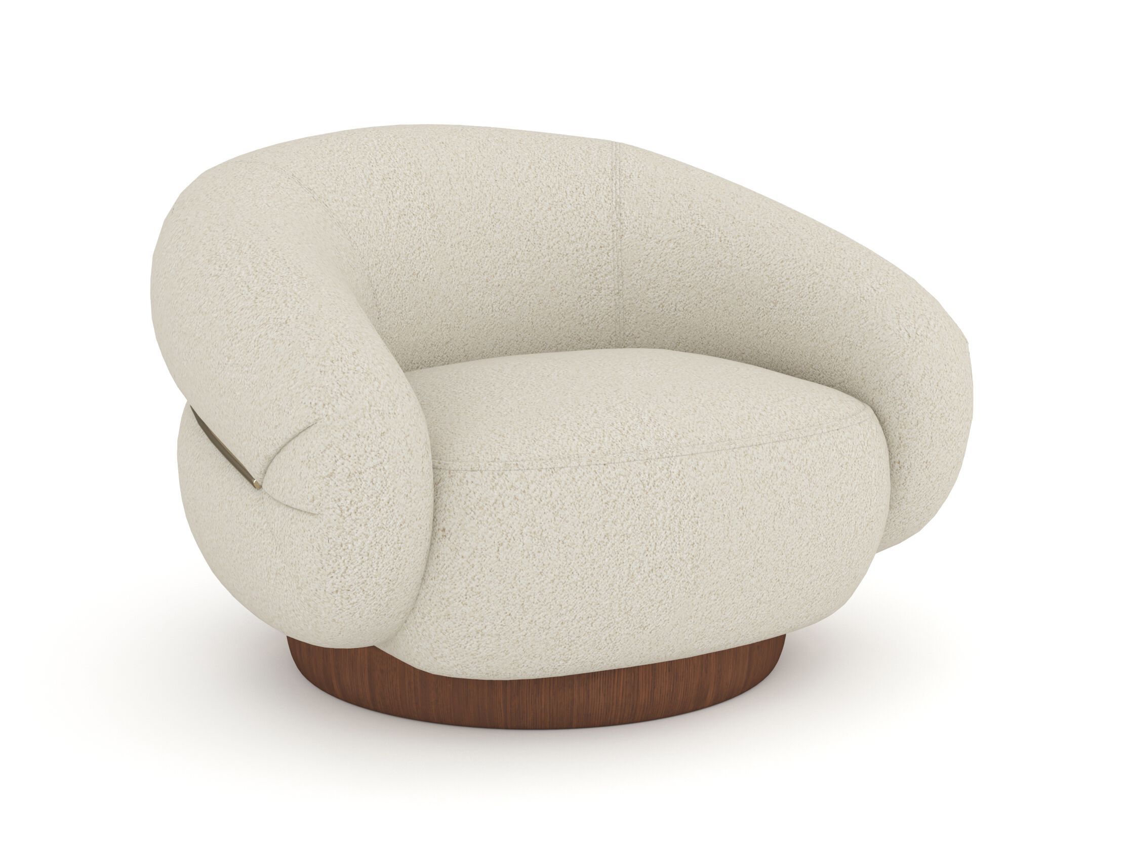 Тканевое вращающееся кресло с подлокотниками Caracole SMOOSH ARCH-00051881 - Вид №3