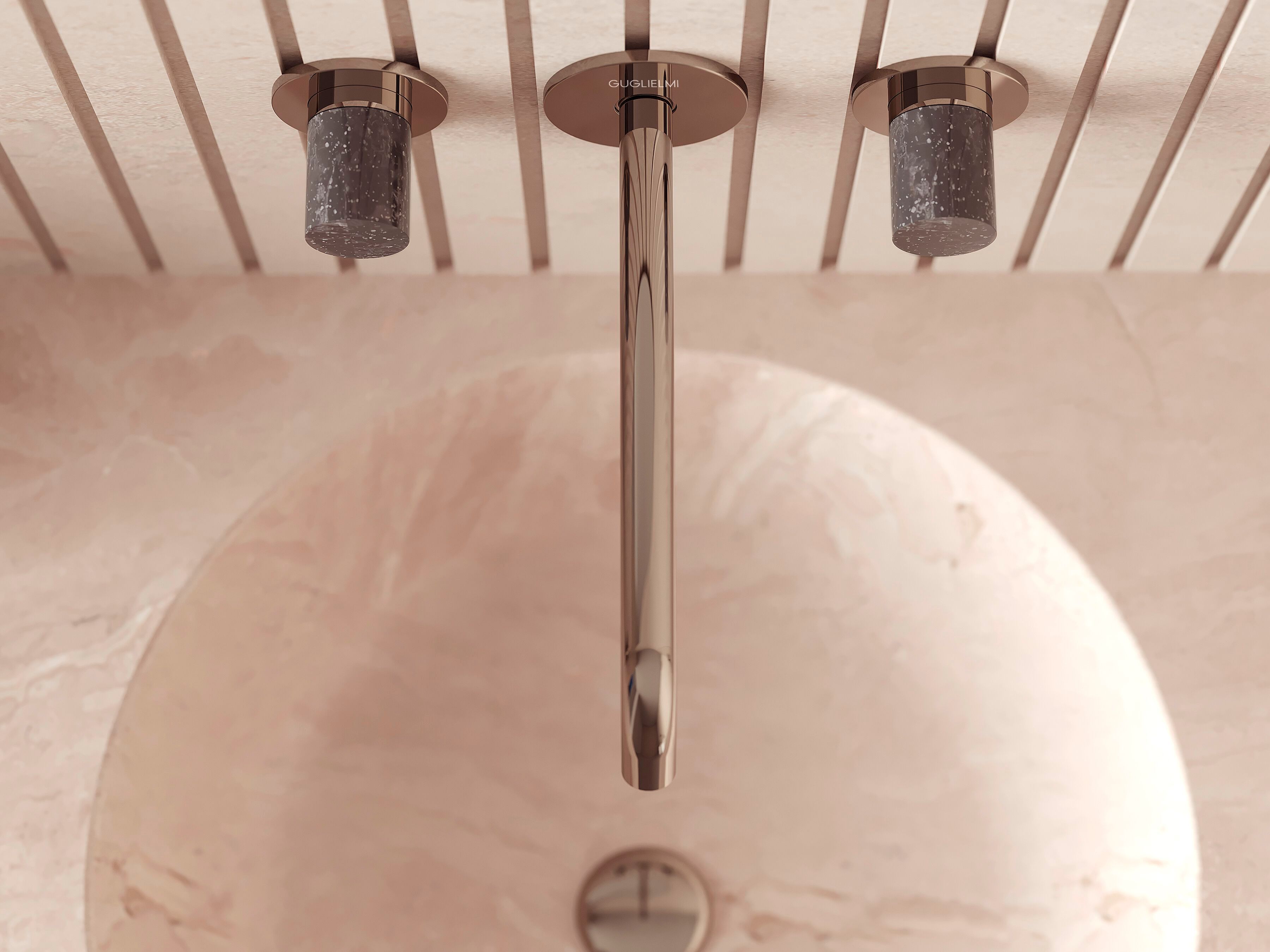 Настенный смеситель для раковины с 3 отверстиями GUGLIELMI RUBINETTERIE Sprint Color ARCH-00075384 - Вид №8