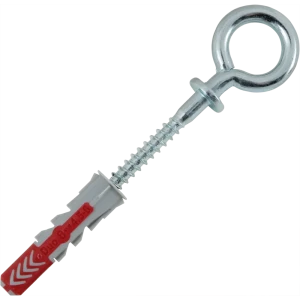 Дюбель для всех типов стен Duopower 8x40 мм крюк-кольцо цвет серый/красный 2 шт.