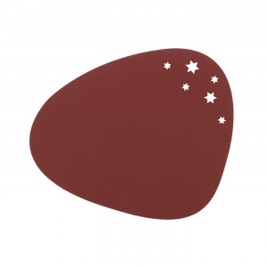 990135 NUPO red подстановочная салфетка фигурная со звездами 37x44 см, толщина 1,6 мм;LIND DNA