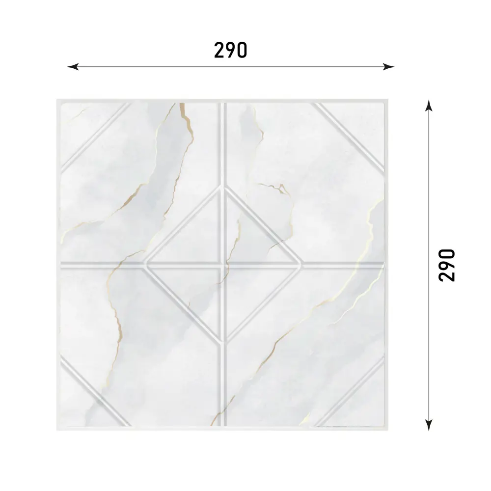 Santreyd Стеновые панели ПВХ Мрамор античный 292x292 мм (4 шт) 89390646 STLM-1543830 - Вид №5