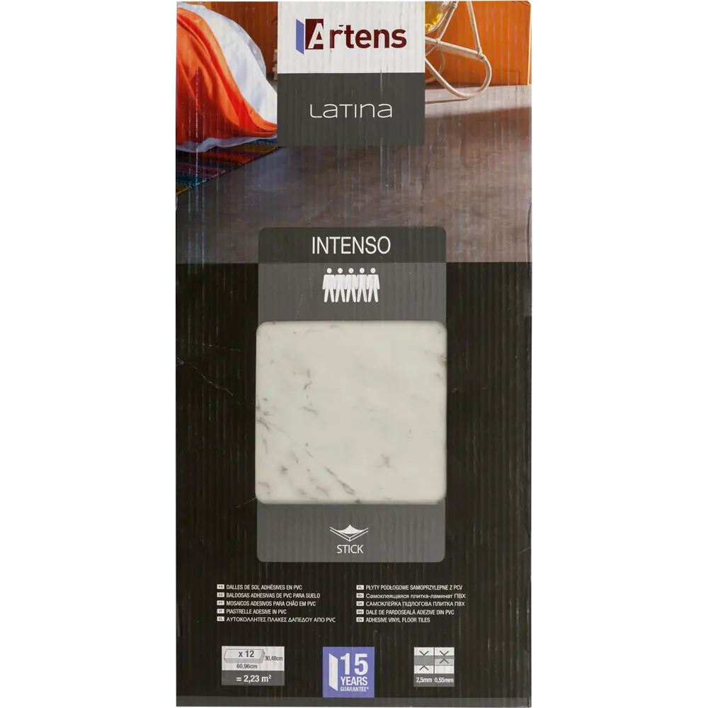 ПВХ плитка «Lat Marble» 2.5/0.55 мм 2.23 м² ARTENS STLM-2198977 - Вид №8