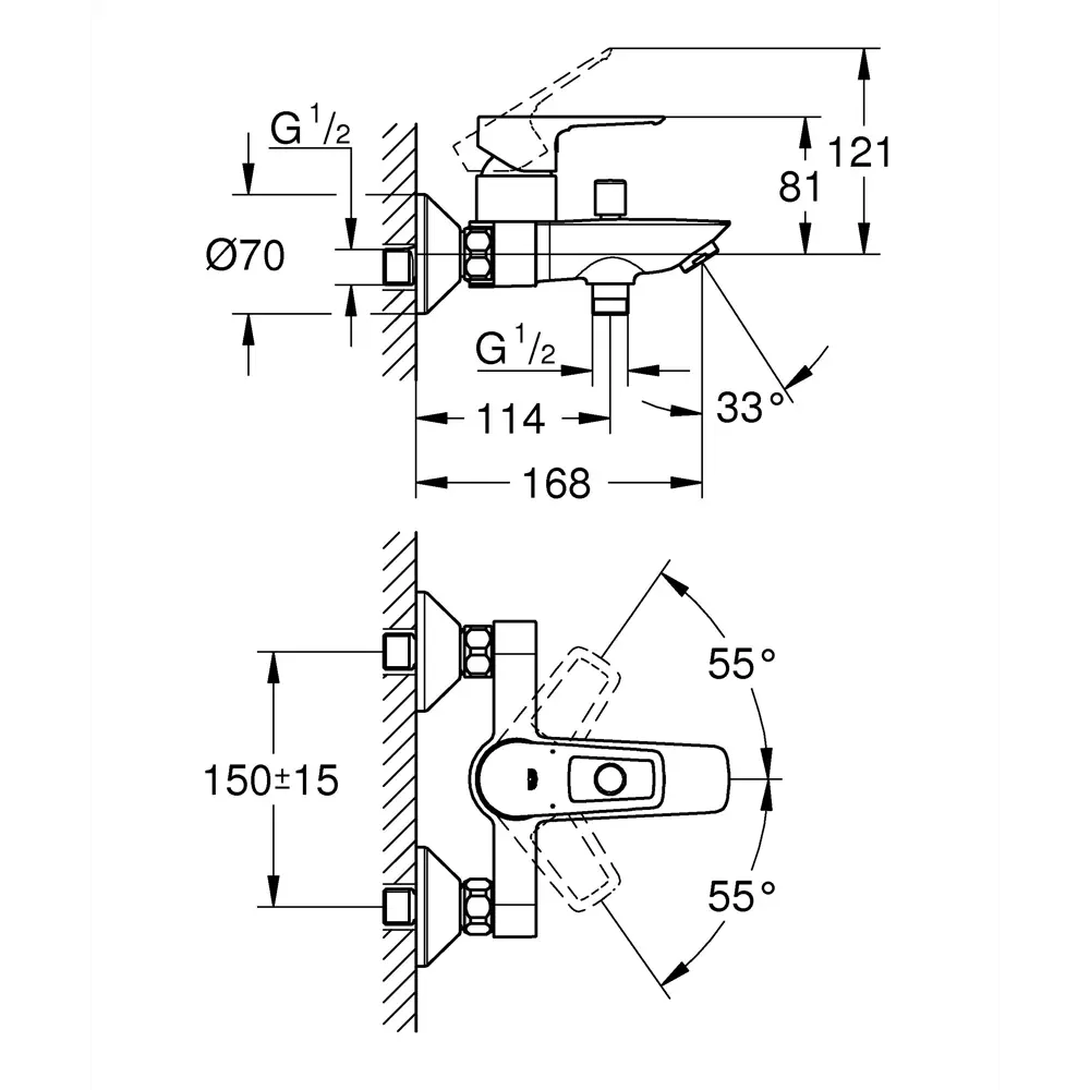 Смеситель для ванны Grohe Start Loop однорычажный цвет хром STLM-2193898 - Вид №5