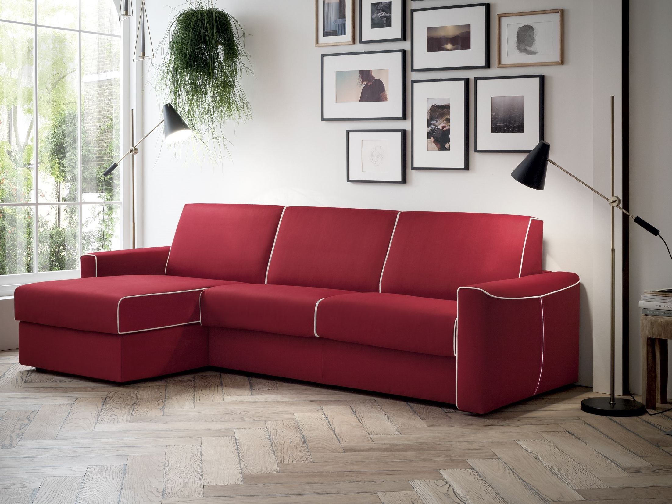 Двуспальный диван-кровать из ткани с полуостровом Felis Day &amp ARCH-00109702