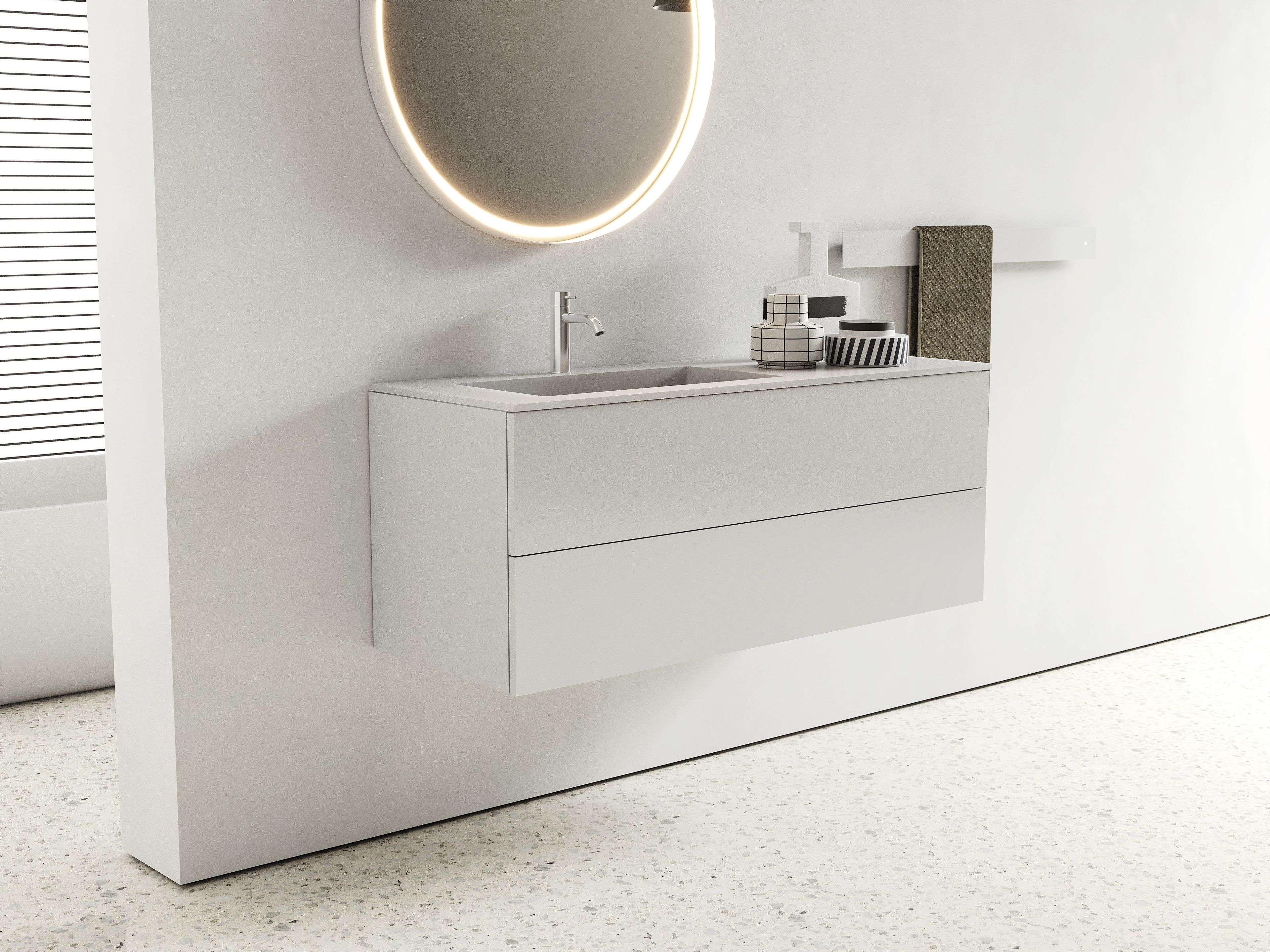 Деревянный подвесной умывальник Moab блок ARCH-00069709 - Вид №3