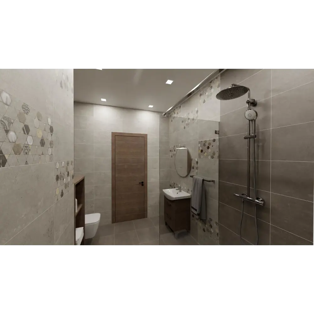 Плитка настенная Lounge Light 30x60 см 1.62 м² цвет светло-серый Santreyd STLM-2024565 - Вид №3