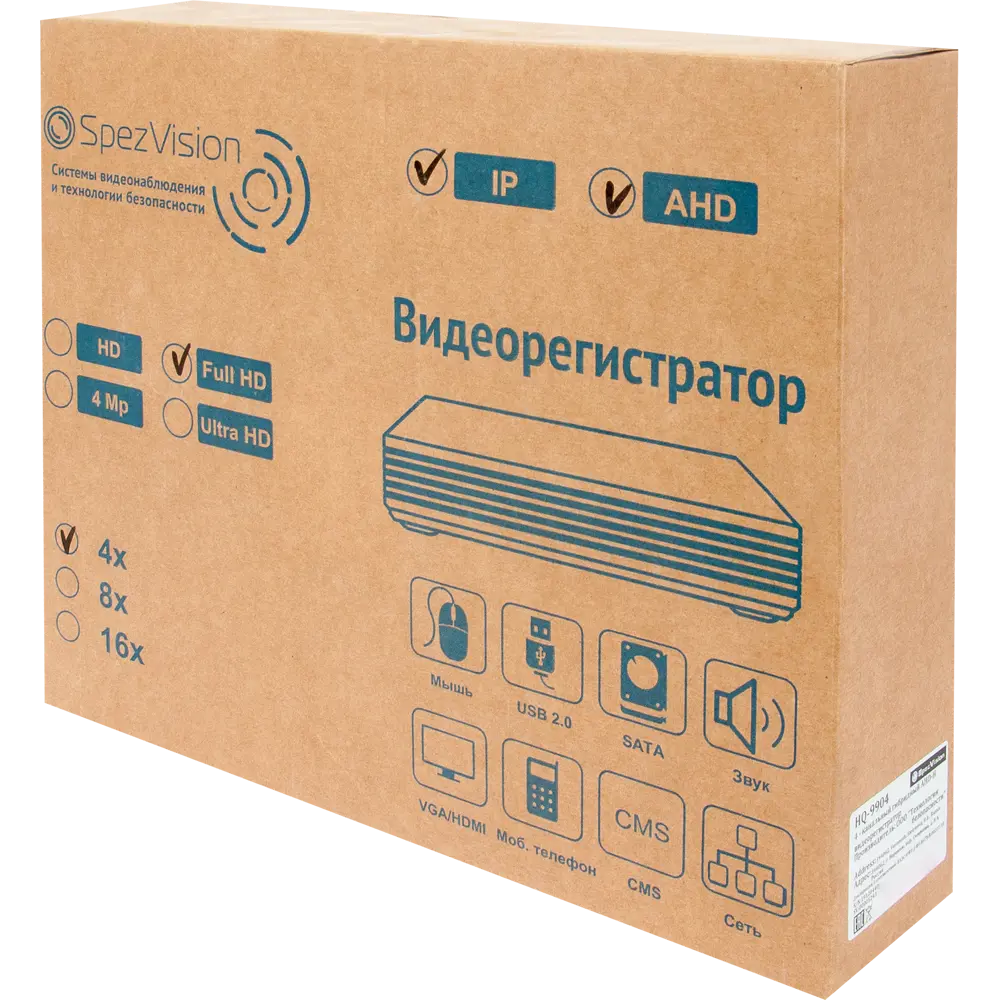 Видеорегистратор гибридный 4 канала HQ-9904 SPEZVISION STLM-2099758 - Вид №4