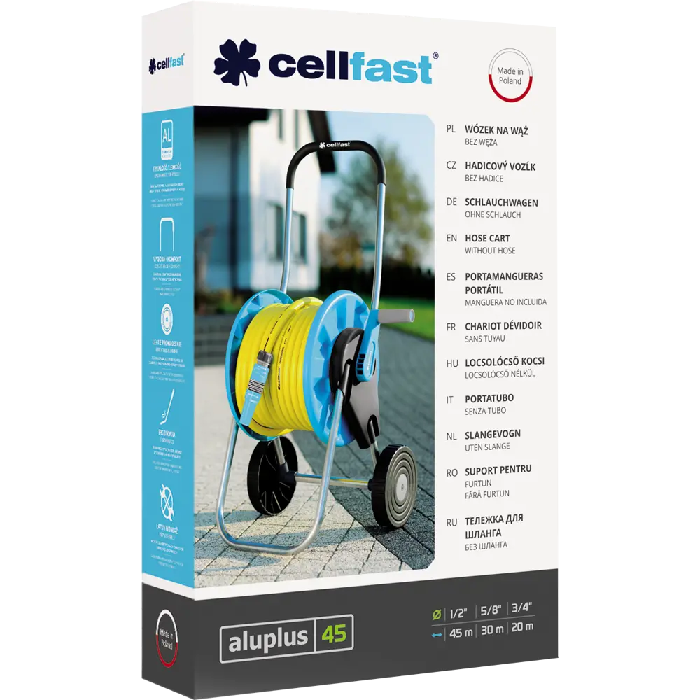 Тележка для шланга AluPlus 45 м x 1/2" CELLFAST STLM-2120487 - Вид №1