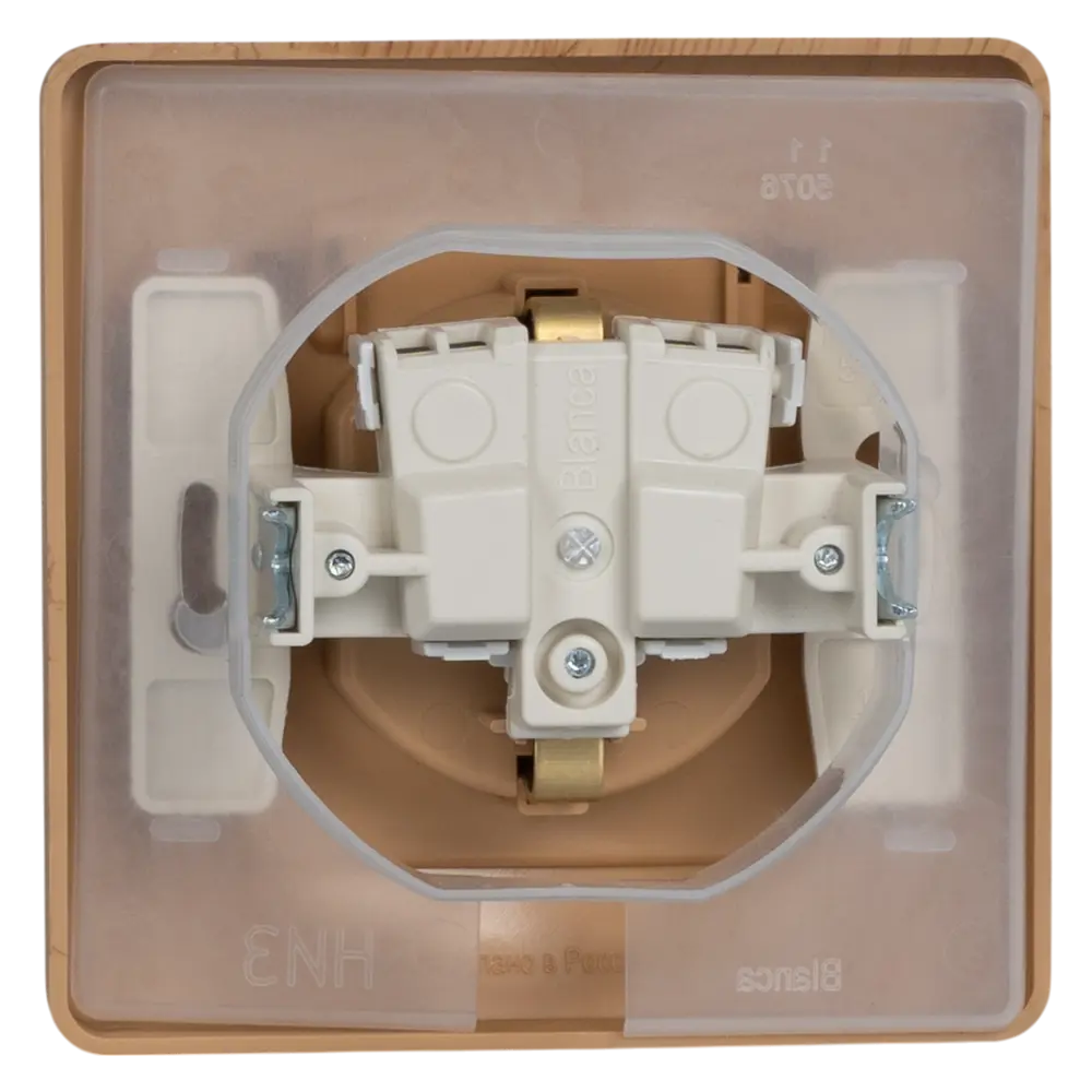 Розетка встраиваемая Systeme Electric Blanca с заземлением с крышкой и шторками цвет ясень 89373232 STLM-2118856 - Вид №3