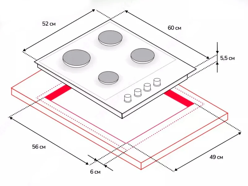 9280253 Духовой шкаф электрический Simfer B6EM16001 + Варочная поверхность газовая Simfer H60Q40M471 STDN-0137078 - Вид №17