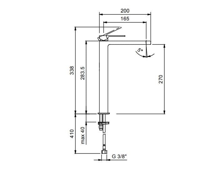 Однорычажный смеситель для раковины Fantini Rubinetti MINT ARCH-00074222 - Вид №2