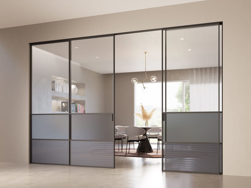 Раздвижная стеклянная подвижная стена FERREROLEGNO декорации ARCH-00126549