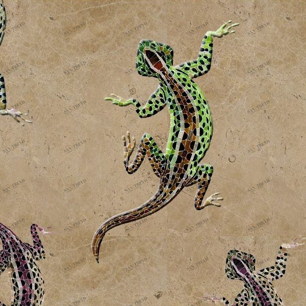 ВСТАВКА ИЗ СТЕКЛЯННОЙ МОЗАИКИ APM - LIZARD ALMA ХУДОЖЕСТВЕННЫЕ ВСТАВКИ APMLIZARD