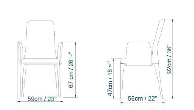 Мягкий тканевый стул с подлокотниками ROCHE BOBOIS Aida ARCH-00077195 - Вид №5