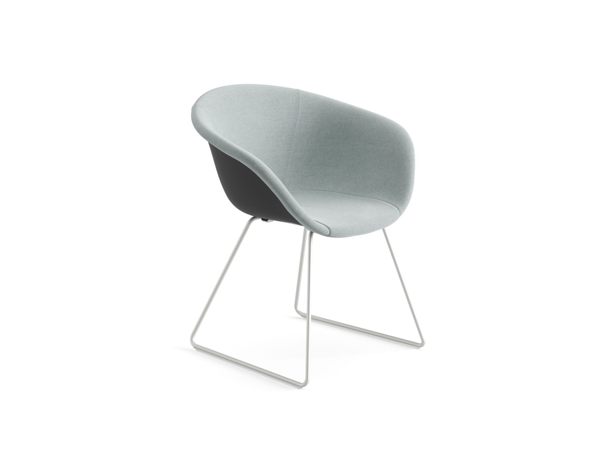 Стул с салазками, частично покрытый тканью Arper Duna 02 ARCH-00041352 - Вид №6