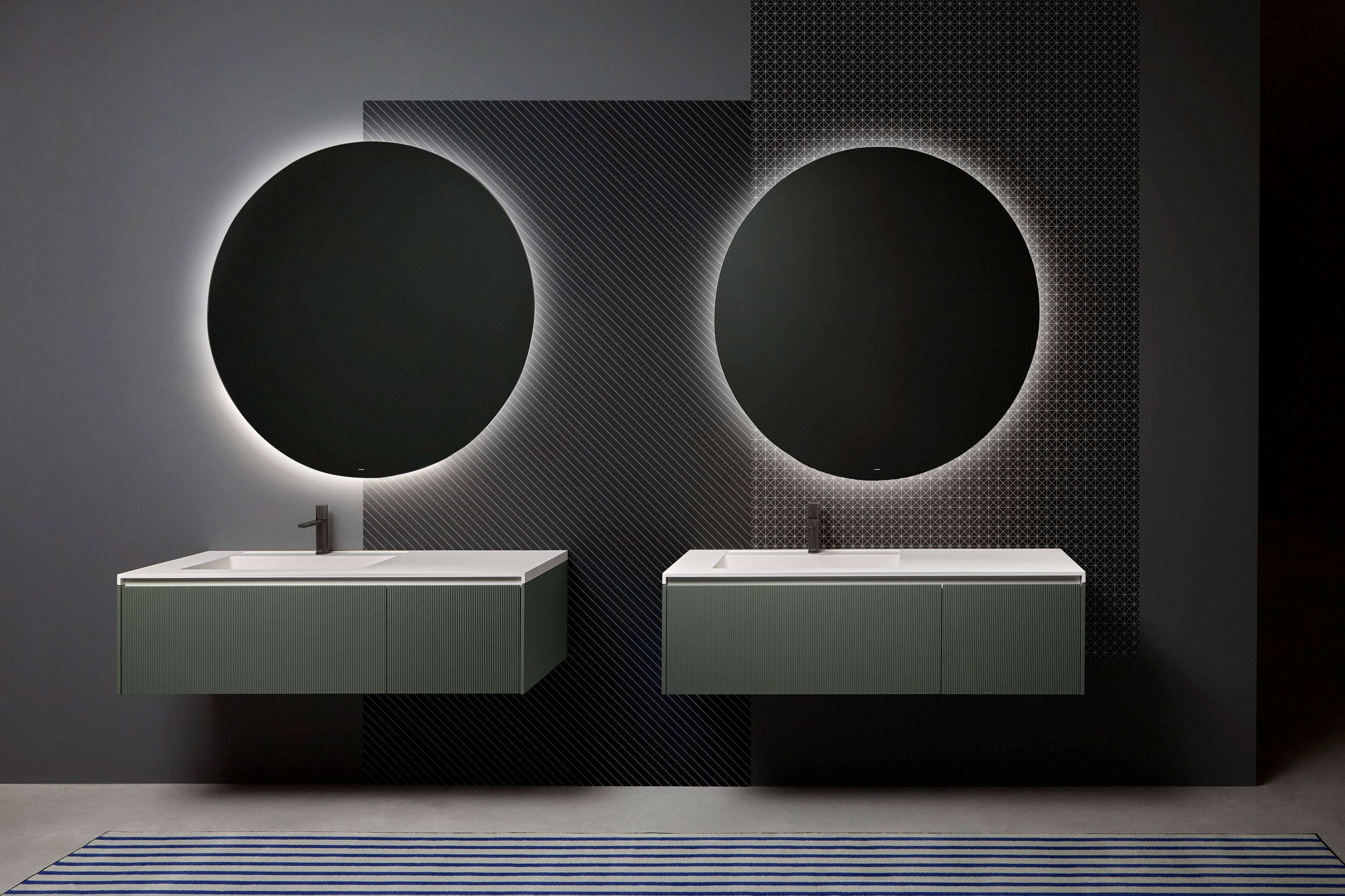 Геометрические обои для ванной комнаты Antoniolupi TRALERIGHE ARCH-00067593 - Вид №2