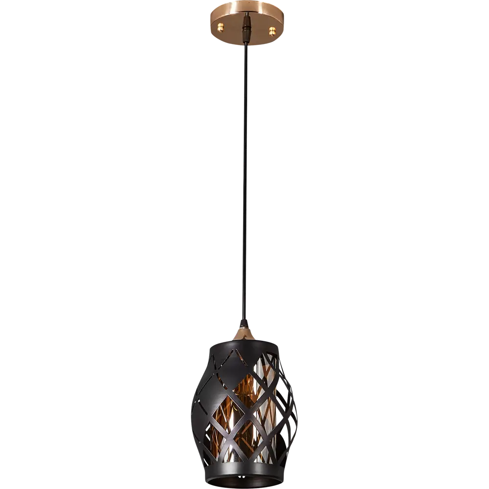 Светильник подвесной De City Соло 60 Вт E27 220 В ромбы цвет черный STLM-2149850 - Вид №2