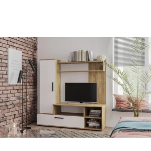 92041205 Шкаф для телевизора Нонтон 150x152x44 см ЛДСП цвет белый STLM-1329712