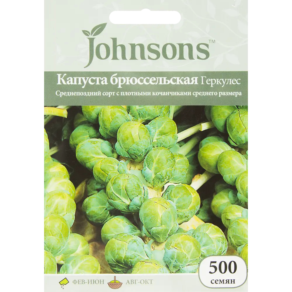 Семена Капуста брюссельская Геркулес, 500 шт JOHNSONS STLM-2076234