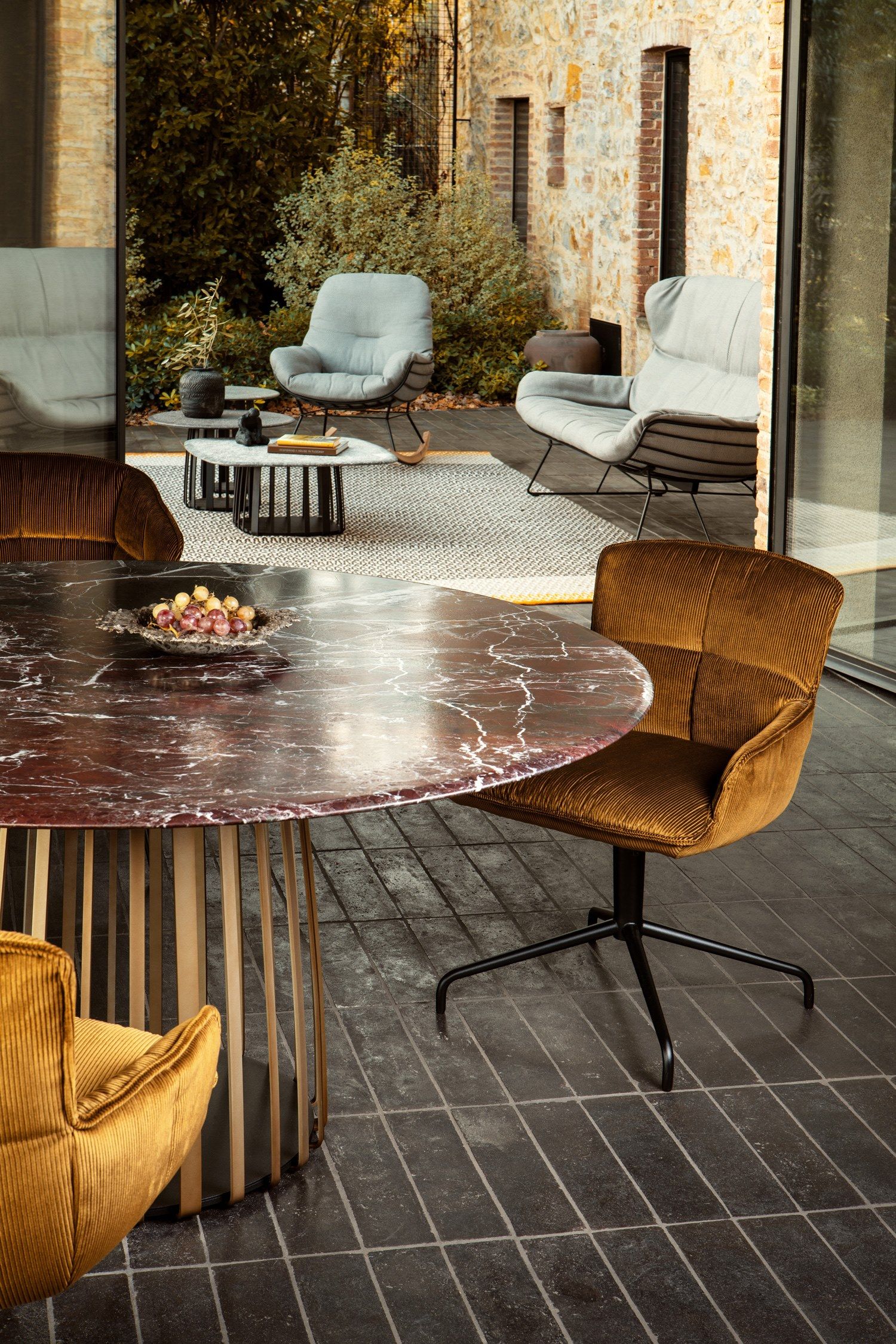 Круглый обеденный стол из массива дерева с Lazy Susan JANUA BC 07 BASKET ARCH-00077084 - Вид №7