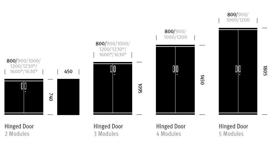 Модульный офисный шкаф с распашными дверями Herman Miller Paragraph ARCH-00139070 - Вид №12