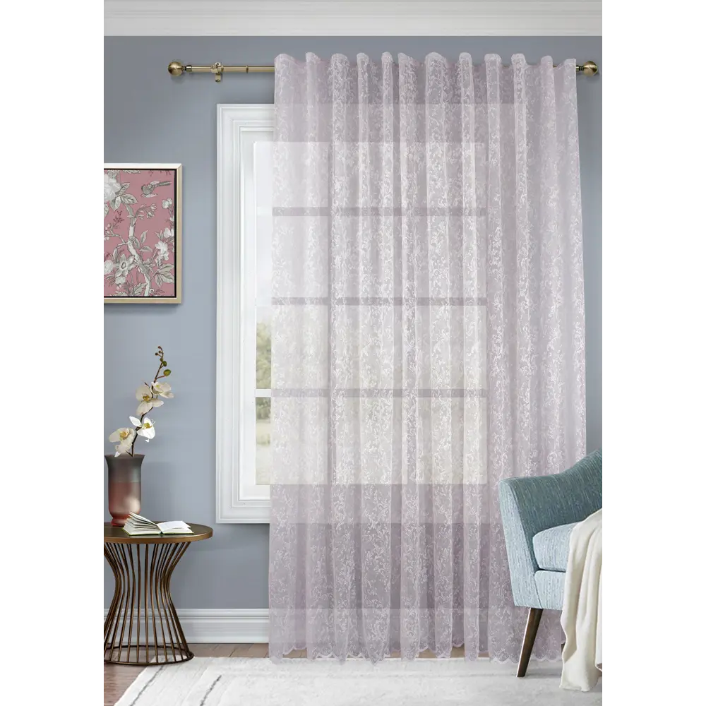 Тюль на ленте Aromo 300x280 см цвет сиреневый 84653523 STLM-2105274 MIAMOZA  - Вид №4