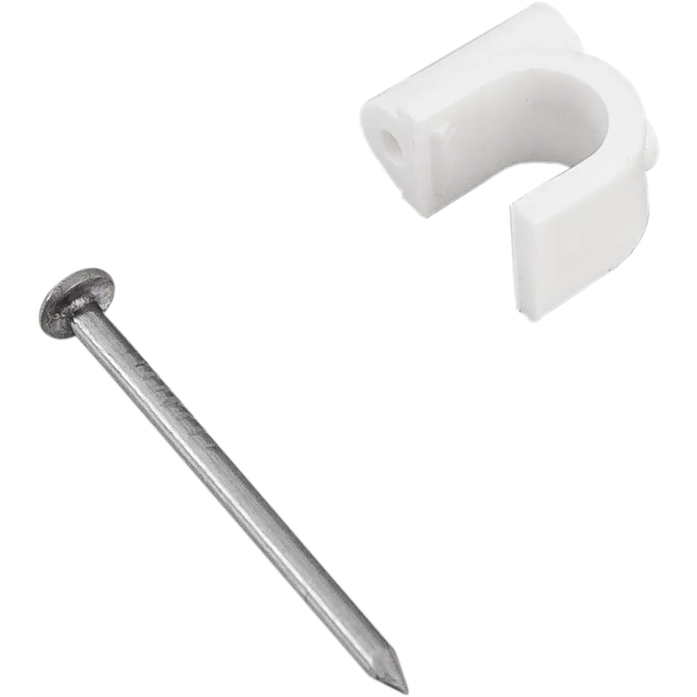 Скоба для электрокабеля круглая 7x12 мм, 50 шт НЕВСКИЙ КРЕПЕЖ STLM-2199289 - Вид №1